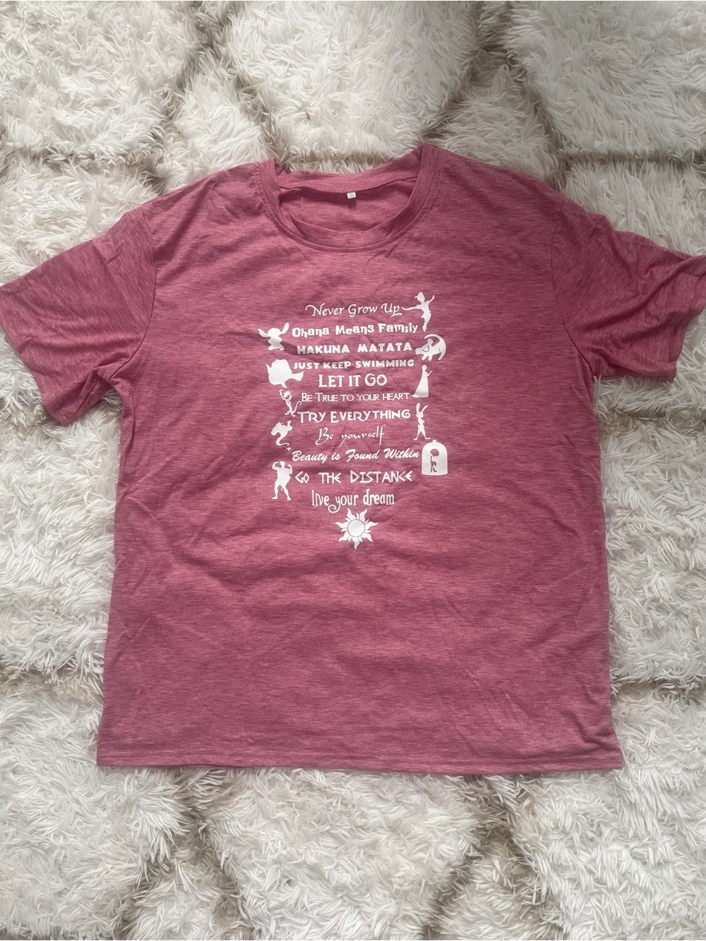 Woman’s Disney Phrases Tee - Rose Maroon